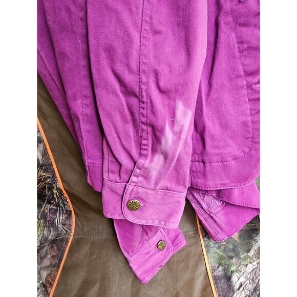 TRILLLOGY by Morning Sun Western Embroidered Pink Shacket Jacket Large Craft DIY - Picture 7 of 8